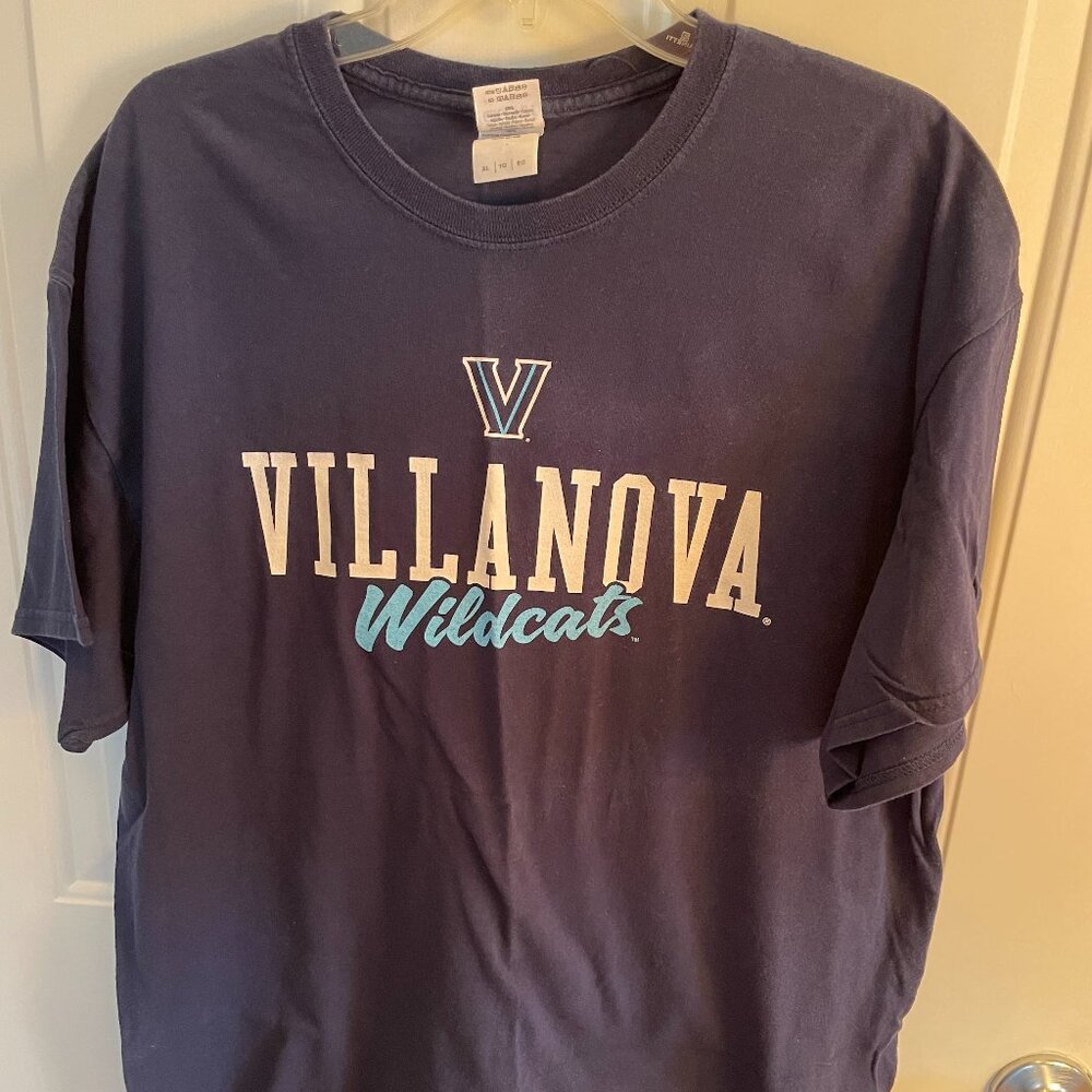 Mens Navy blue Villanova short sleeve t-shirt size extra large